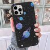Işıklı Gezegenler Tasarımlı Silikon Telefon Kılıfı