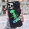 Alien Surf Tasarımlı Silikon Telefon Kılıfı