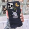 Gemi Üstündeki Astranot Tasarımlı Silikon Telefon Kılıfı