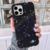 Yıldız Parıltıları Tasarımlı Silikon Telefon Kılıfı