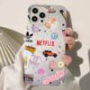 Netflix Sticker Tasarımlı Silikon Telefon KılıfIı