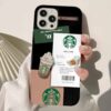 Starbucks Sticker Tasarımlı Silikon Telefon Kılıfı