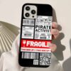 Fragile Sticker Tasarımlı Silikon Telefon Kılıfı