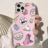 İ-love 90 Sticker Tasarımlı Silikon Telefon Kılıfı