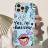 Basic Bitch Sticker Tasarımlı Silikon Telefon Kılıfı