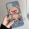 I Love You Teddy Tasarımlı Silikon Telefon Kılıfı
