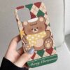 Merry Chirstmas Teddy Tasarımlı Silikon Telefon Kılıfı