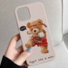 Fight Teddy Tasarımlı Silikon Telefon Kılıfı