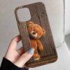 Saklanan Teddy Tasarımlı Silikon Telefon Kılıfı
