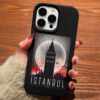 İstanbul Gece Poster Tasarımlı Silikon Telefon Kılıfı