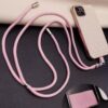 Toz Pembe Telefon Boyun Askısı