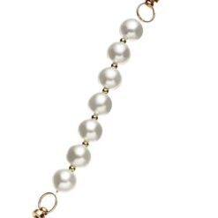 El Geçmeli Beyaz İncili Telefon Kılıfı Zinciri