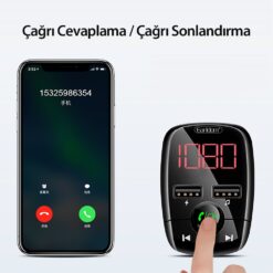 Alternative view of Earldom M55 Bluetooth USB3.0 PD Hızlı Şarj Dijital FM Transmitter