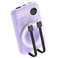 Earldom PD28 10.000 mAh 22.5W Kablosuz Şarjlı Dijital Göstergeli PD Hızlı Şarj Mini Powerbank