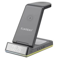 WC34 5in1 15W Dijital Saatli Magsafe Masaüstü Kablosuz Şarj Standı