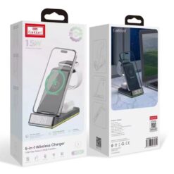 Alternative view of WC34 5in1 15W Dijital Saatli Magsafe Masaüstü Kablosuz Şarj Standı