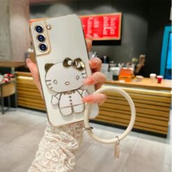 Hello Kitty Standlı Bilek Geçme Standlı Parlak Kılıf