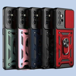 Kamera Sürgülü Tank Lens Yüzüklü Telefon Kılıfı