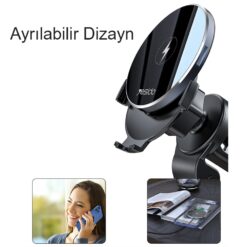 Yesido C131 Izgara Klipsli 15W Kablosuz Şarjlı Magsafe Araç Tutucu