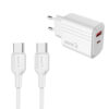 Type-C to Type-C 2in1 PD Seyahat Şarj Aleti 20W
