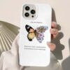 Tırtıldan Dönüşen Kelebek Baskılı Silikon Telefon Kılıfı