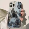 Uçan Gri Kelebekler Baskılı Silikon Telefon Kılıfı