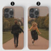 Çift Sevgililer Tasarımlı Baskılı Telefon Kılıfı
