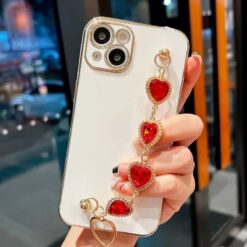 Bilek Geçmeli Zincirli Silikon Telefon Kılıfı