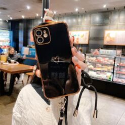 Boyun Askılı Zincirli Silikon Telefon Kılıfı