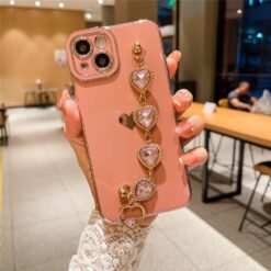 Bilek Geçmeli Zincirli Silikon Telefon Kılıfı