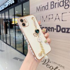 Bilek Geçmeli Zincirli Silikon Telefon Kılıfı
