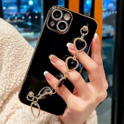 Bilek Geçmeli Zincirli Silikon Telefon Kılıfı