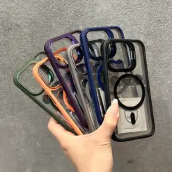 Lens Standlı Grace Silikon Telefon Kılıfı