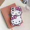 Pembe Hello Kitty Silikon Telefon Kılıfı