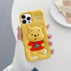 Alternative view of Popsocketli Winnie The Pooh Kabartma Silikon Telefon Kılıfı