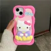 Standlı Hello Kitty Silikon Telefon Kılıfı
