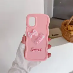 Alternative view of Sweet Simli Kalpli Silikon Telefon Kılıfı